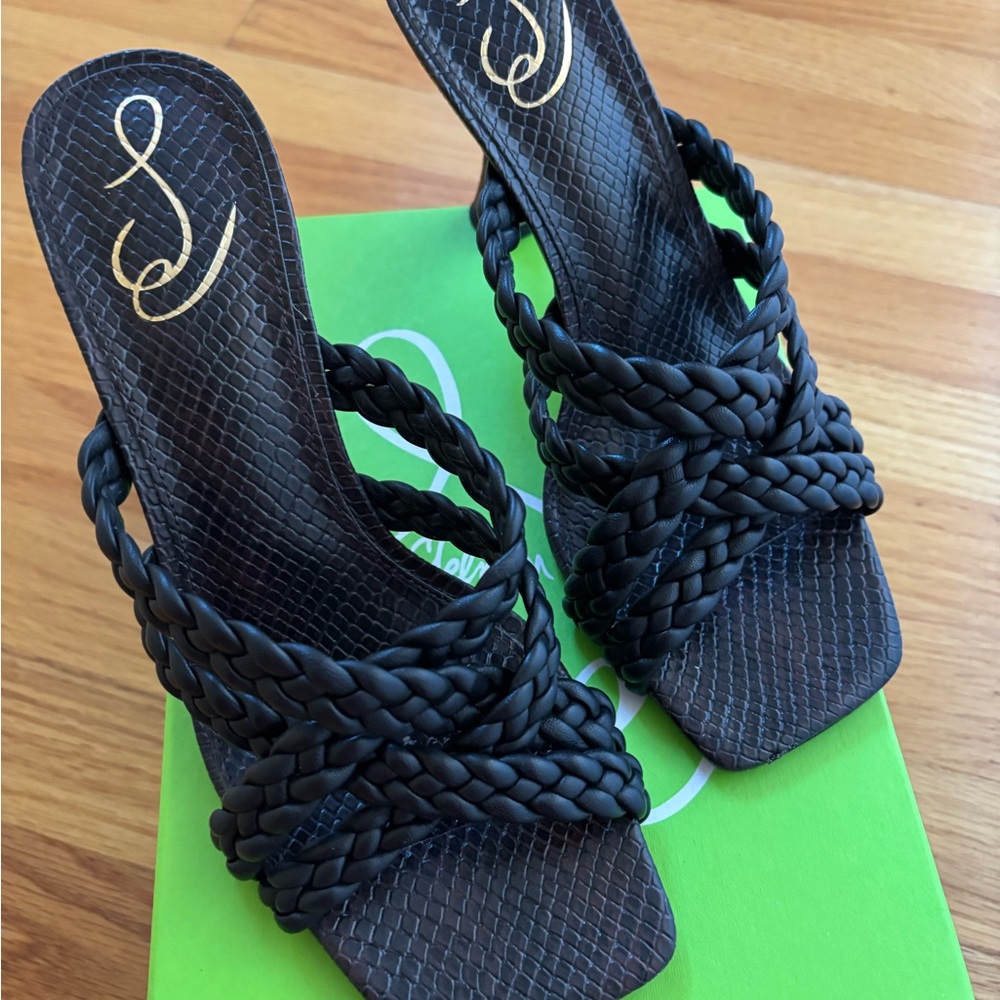 Sam Edelman Marjorie black leather heels